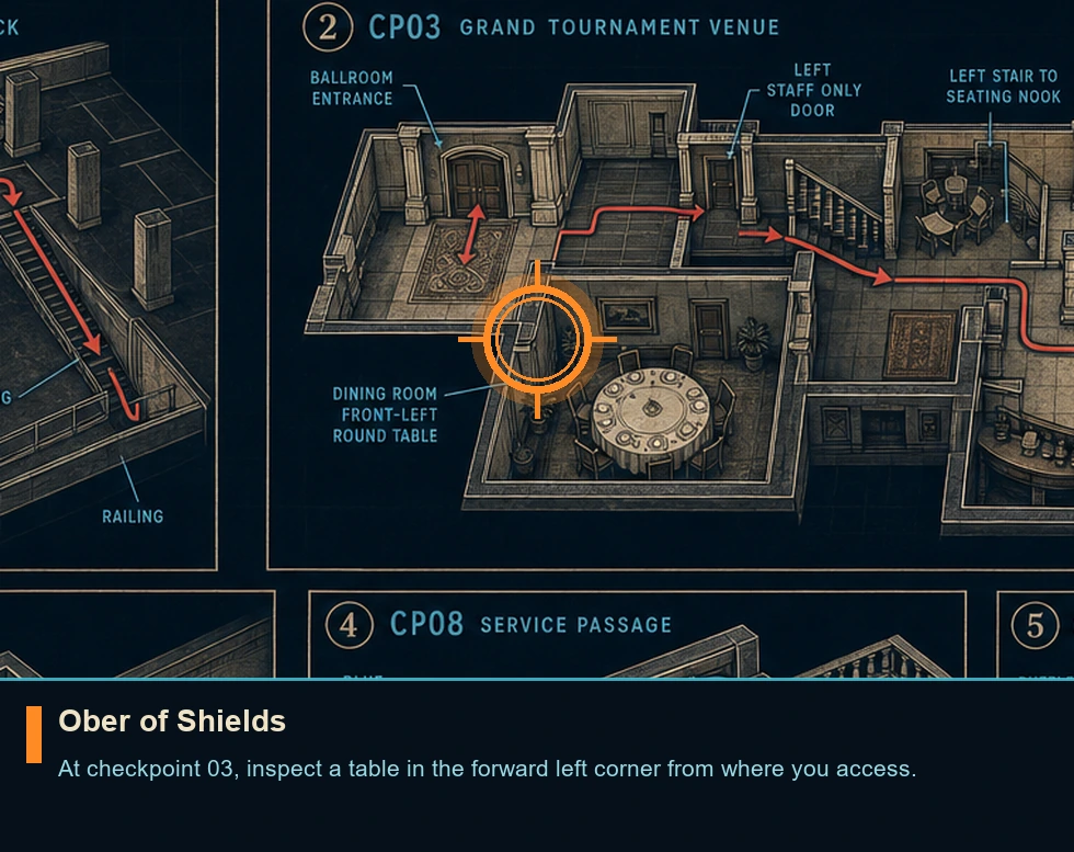Location guide visual for Ober of Shields in 007 FIRST LIGHT