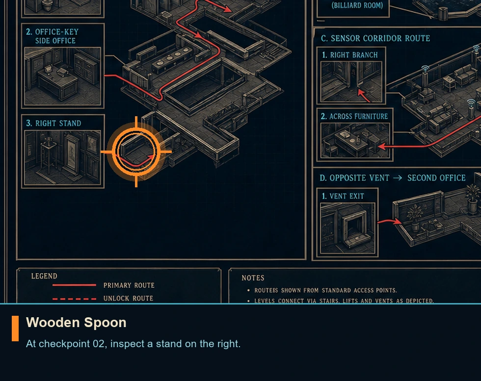 Location guide visual for Wooden Spoon in 007 FIRST LIGHT