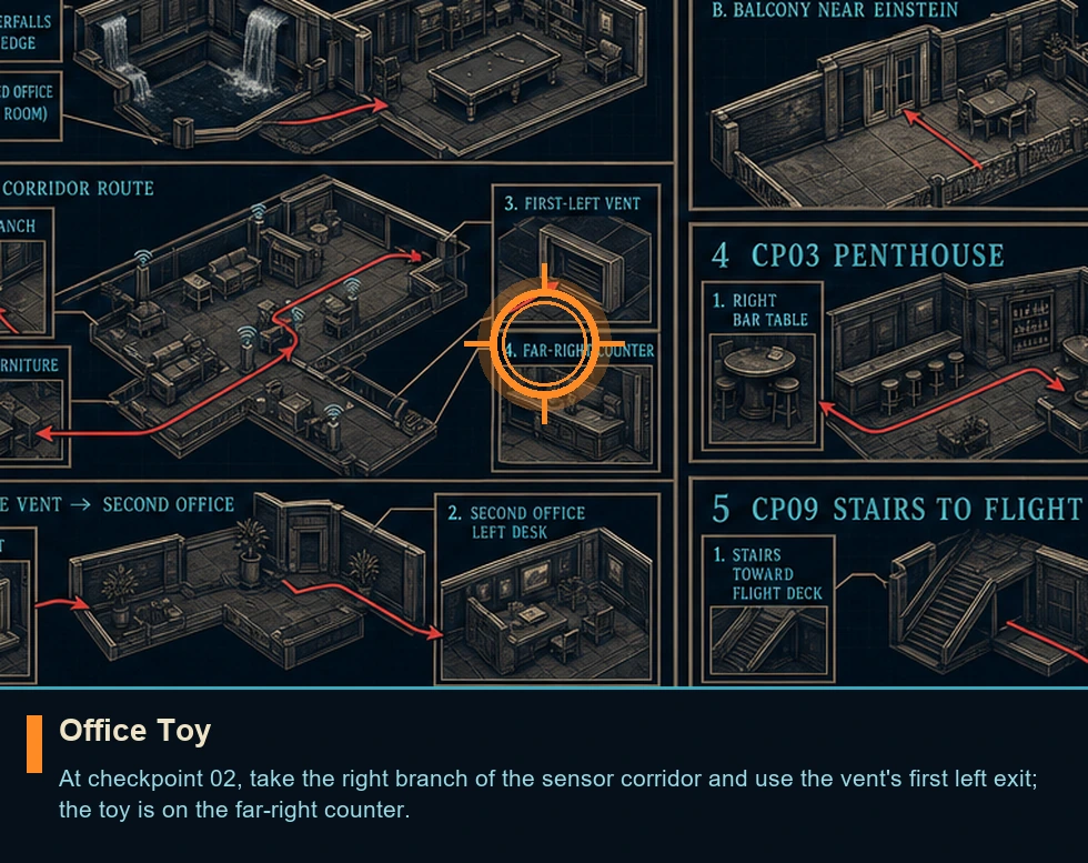 Location guide visual for Office Toy in 007 FIRST LIGHT