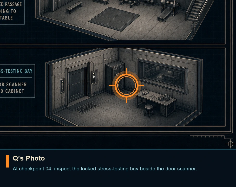 Location guide visual for Q’s Photo in 007 FIRST LIGHT