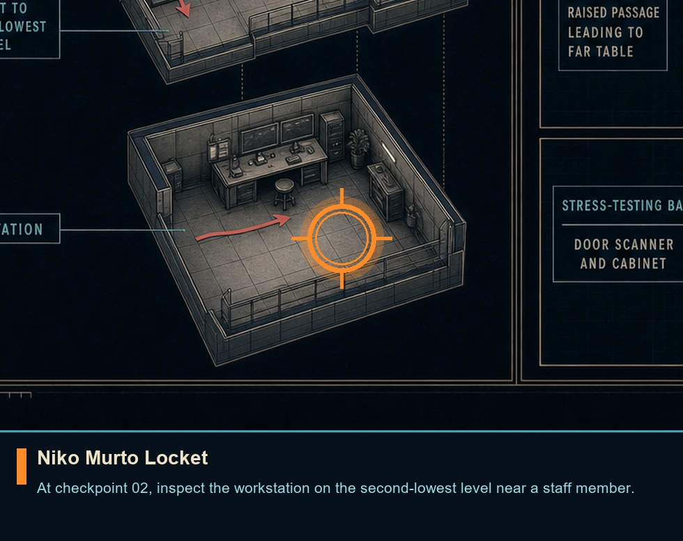 Location guide visual for Niko Murto Locket in 007 FIRST LIGHT