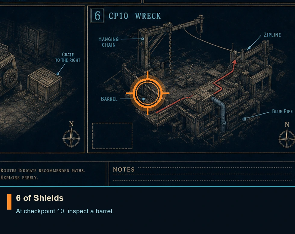 Location guide visual for 6 of Shields in 007 FIRST LIGHT