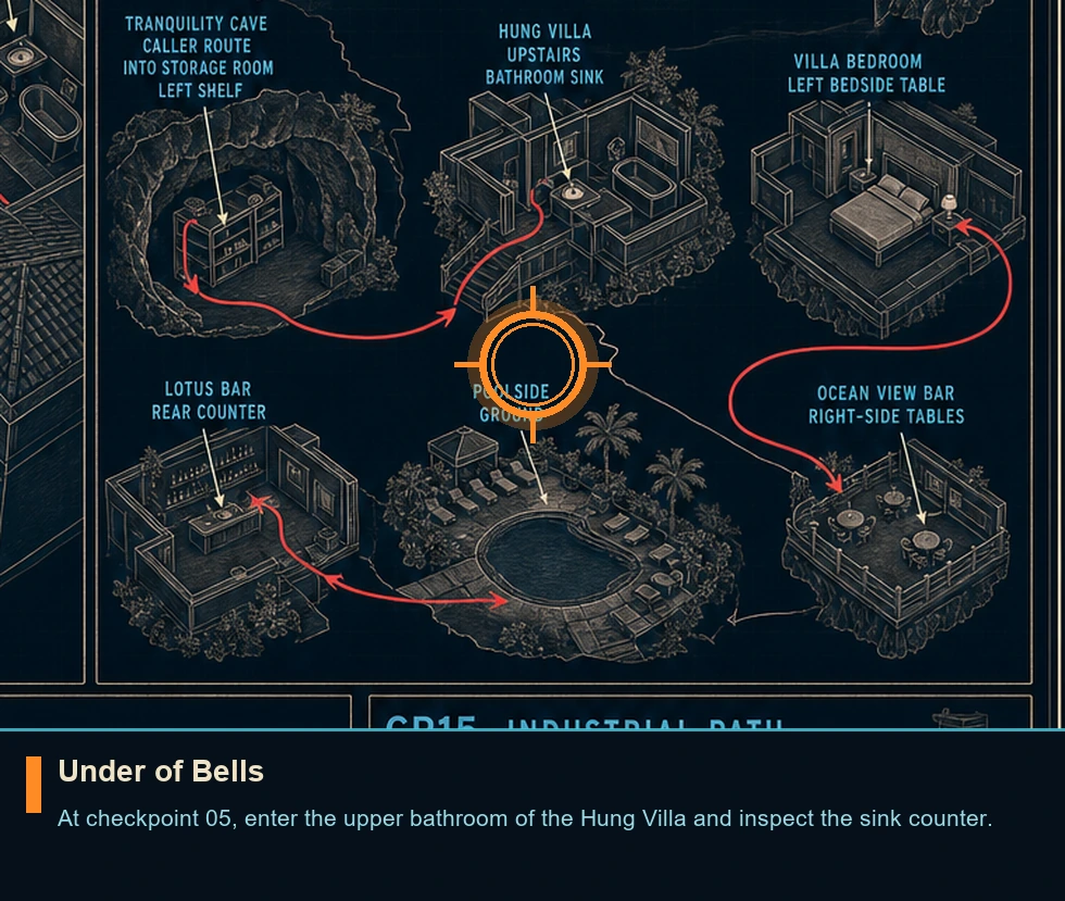 Location guide visual for Under of Bells in 007 FIRST LIGHT