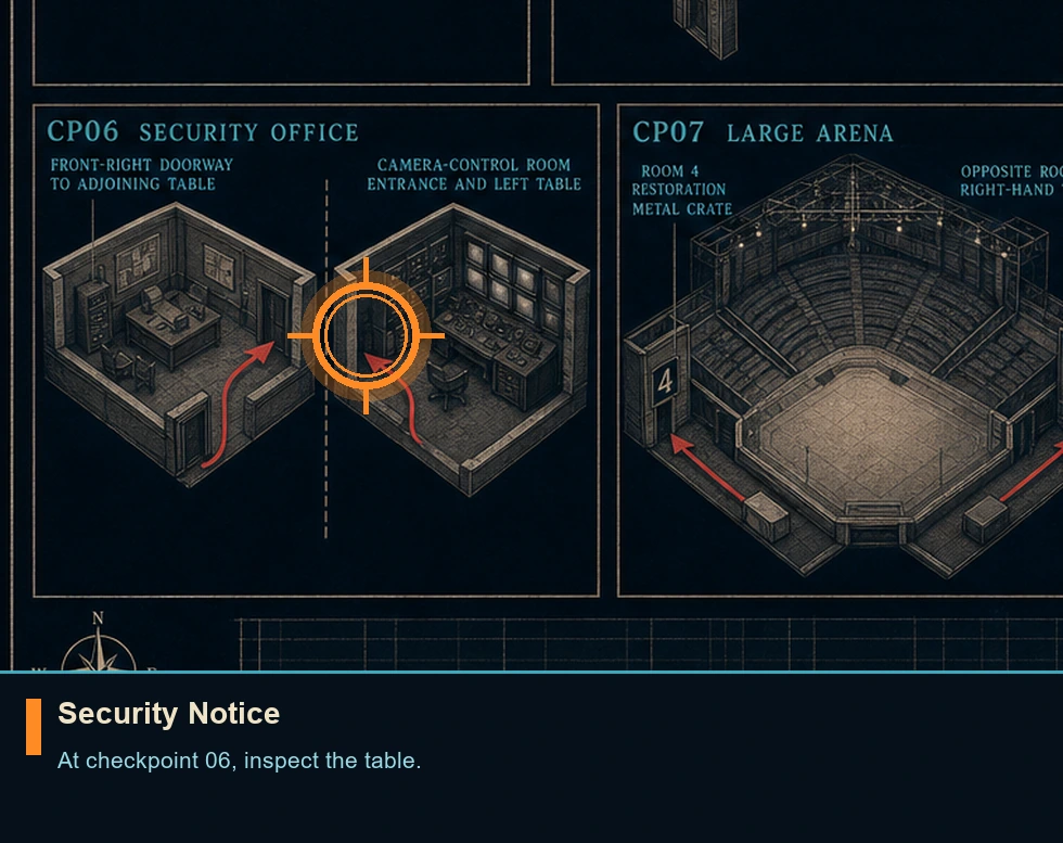 Location guide visual for Security Notice in 007 FIRST LIGHT
