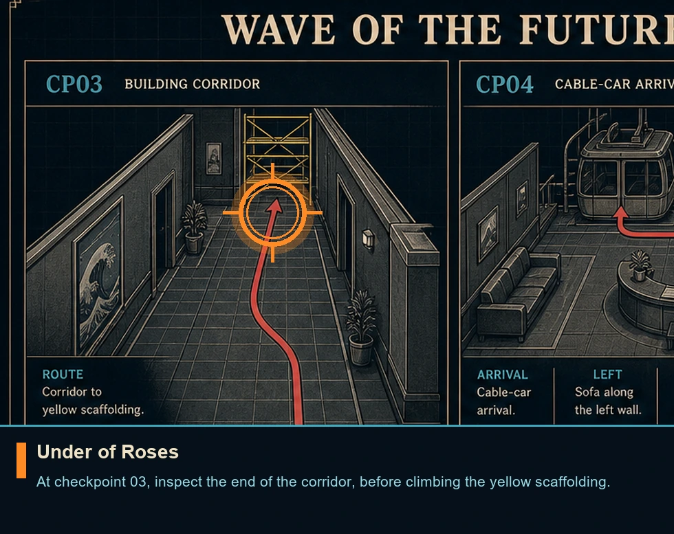 Location guide visual for Under of Roses in 007 FIRST LIGHT