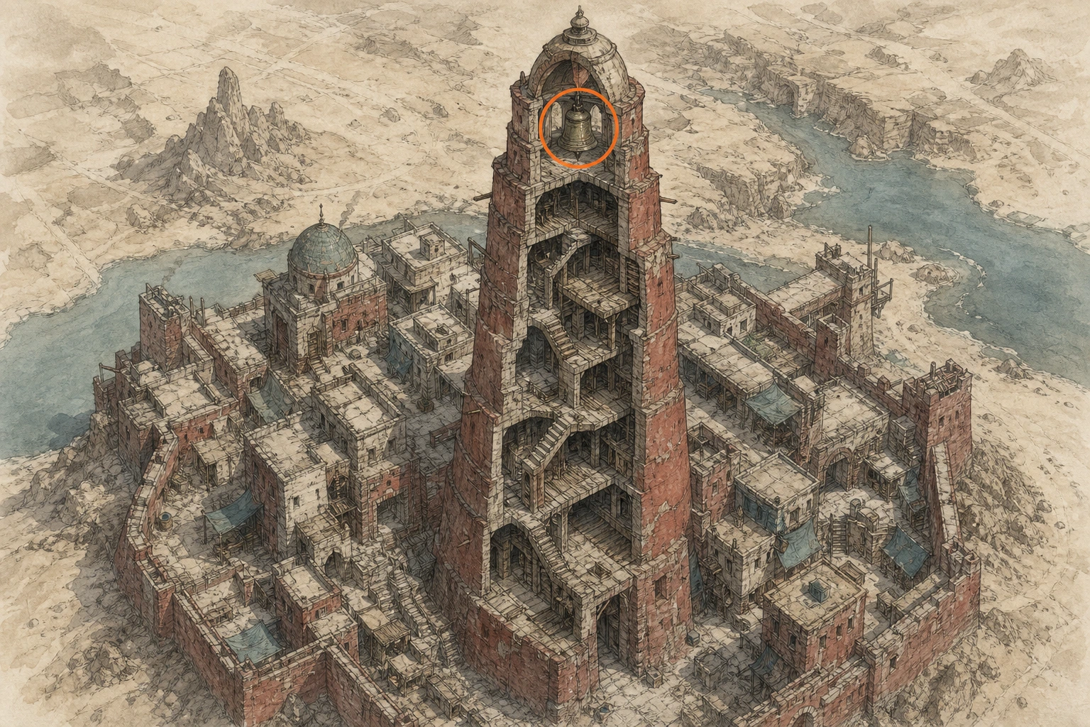 Location guide visual for Bell #6, Toll of Tommaso in Crimson Desert