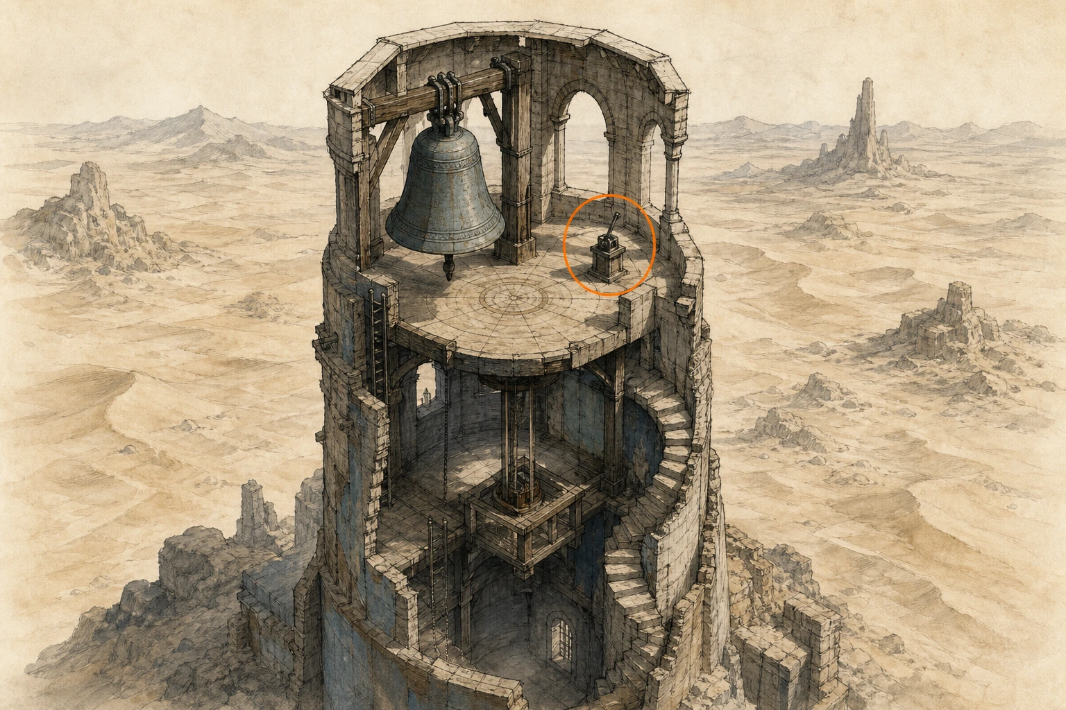Location guide visual for Bell #7, Toll of Varnia in Crimson Desert