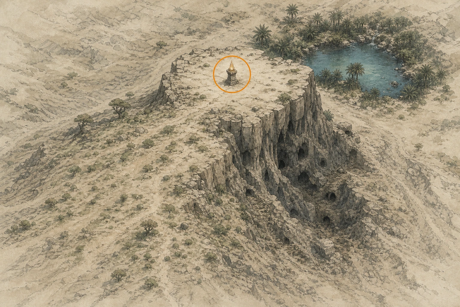 Location guide visual for Secret Place #37, Saltshade Hill in Crimson Desert