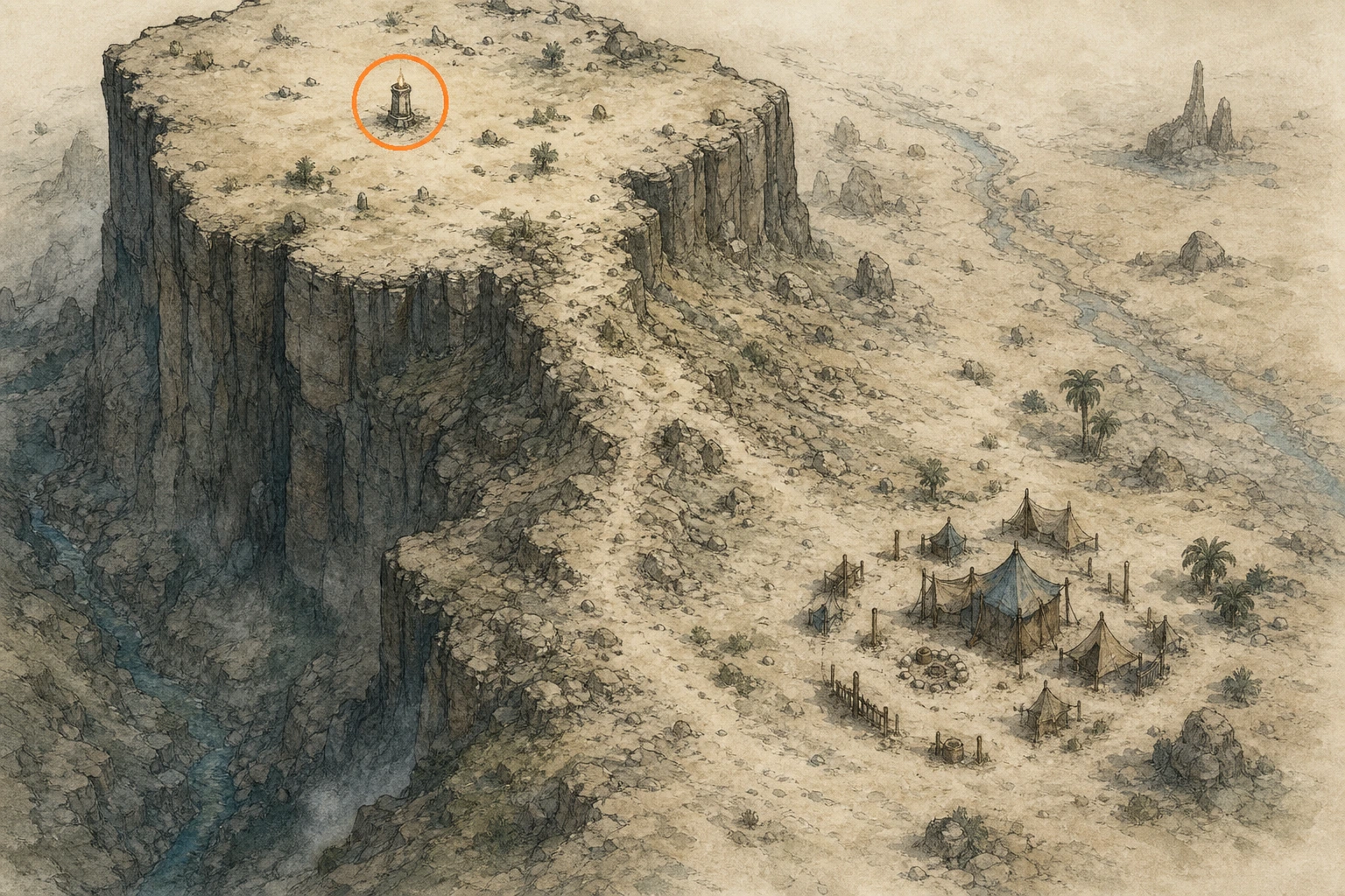 Location guide visual for Secret Place #39, Crimson Ridge in Crimson Desert