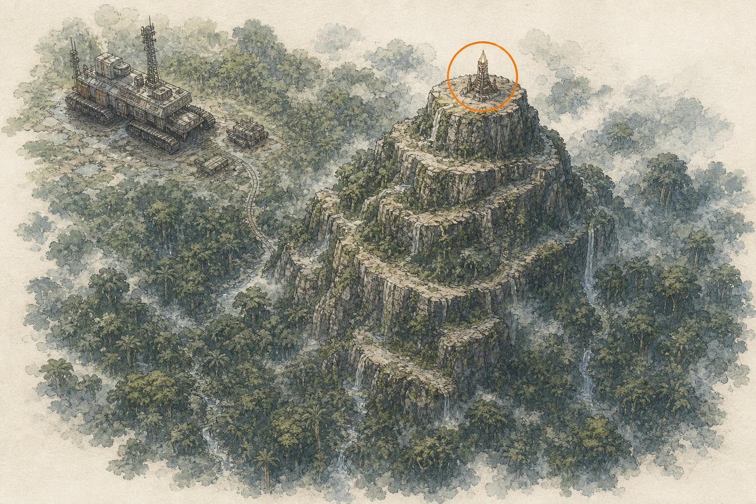 Location guide visual for Secret Place #42, Arehaza Peak in Crimson Desert