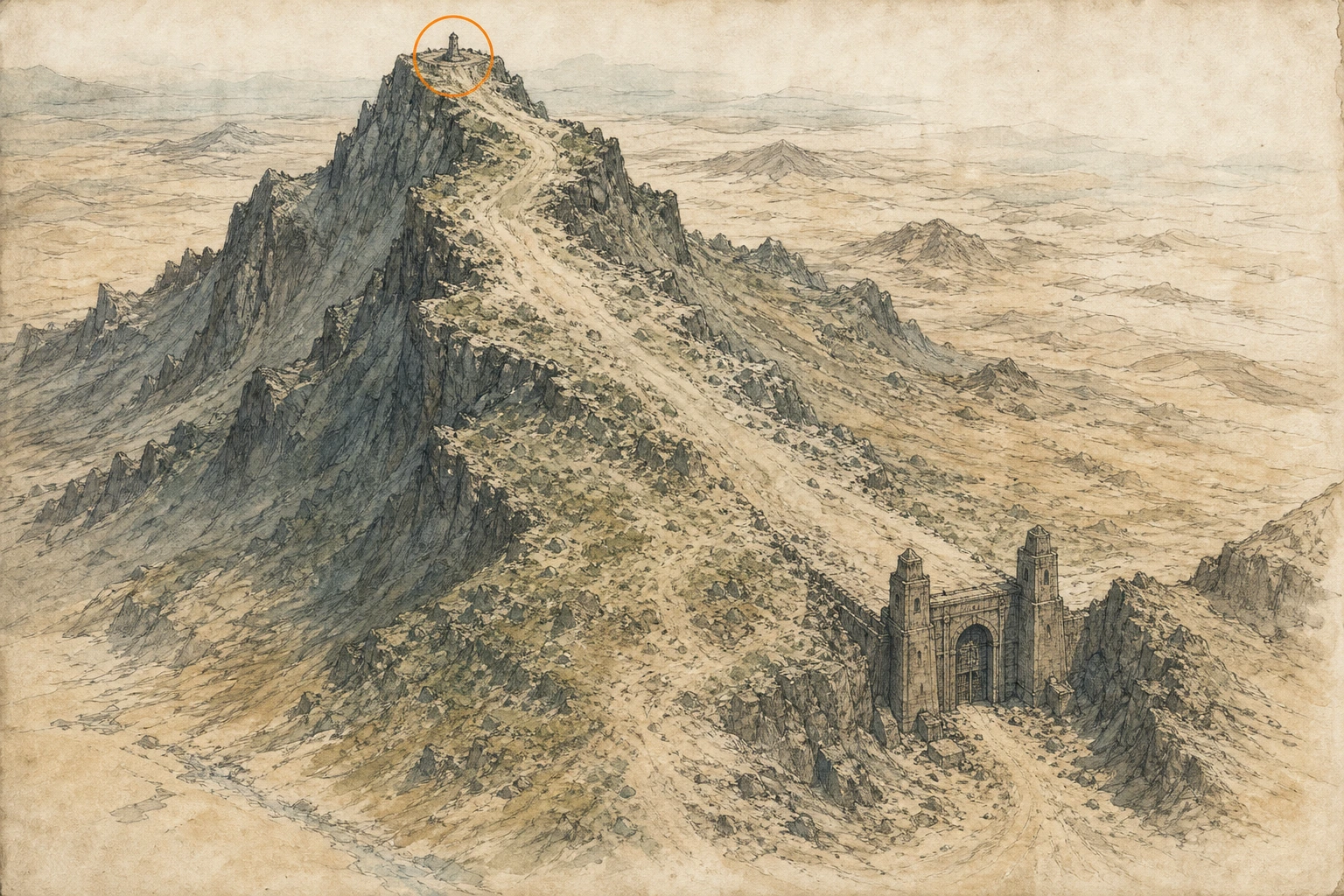 Location guide visual for Secret Place #58, The Dragon's Gaze in Crimson Desert
