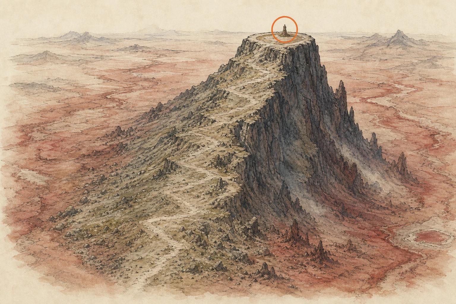 Location guide visual for Secret Place #59, Sandsea Waymark in Crimson Desert