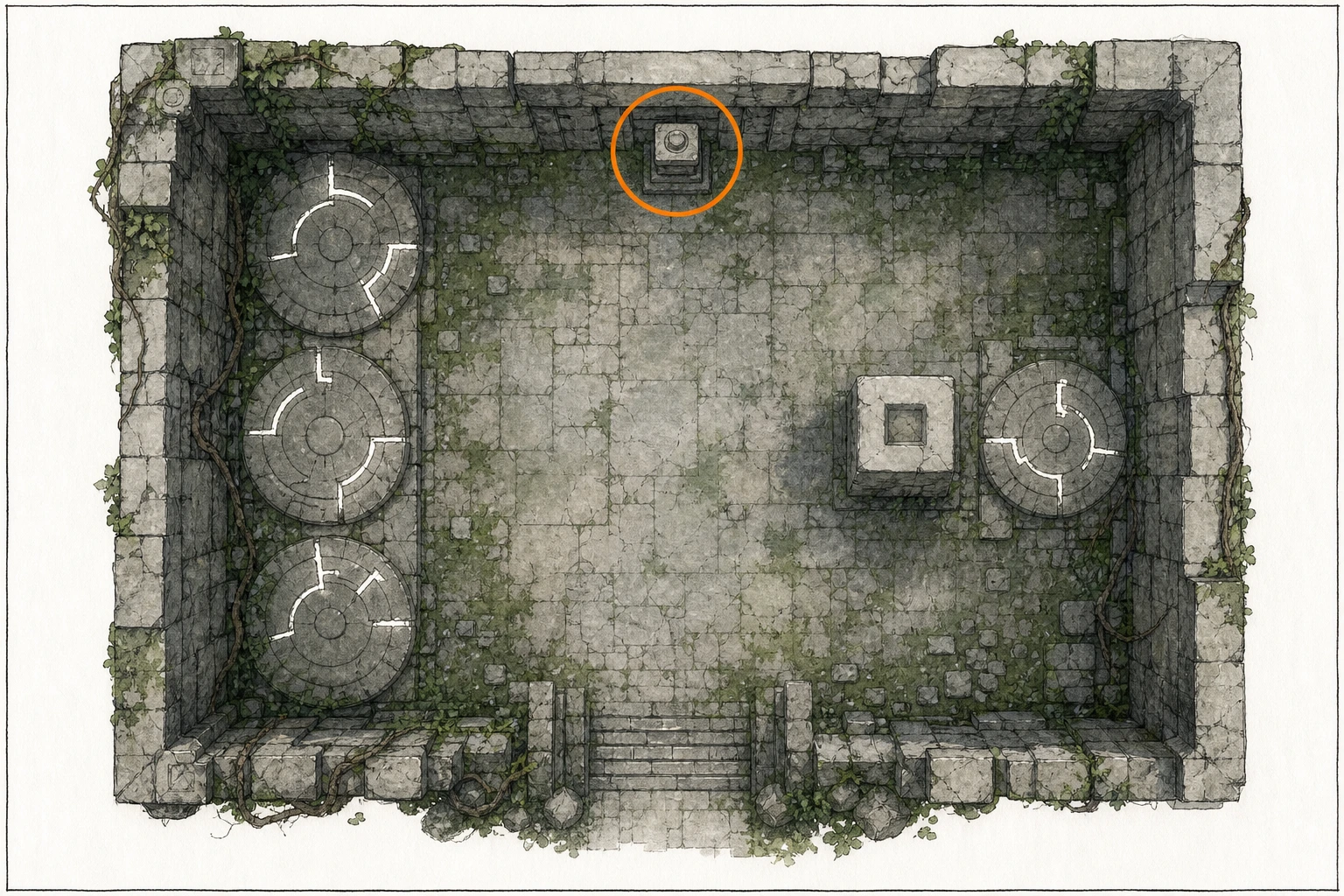 Location guide visual for Ancient Ruin #5, Timberdale Cliff Ruins in Crimson Desert
