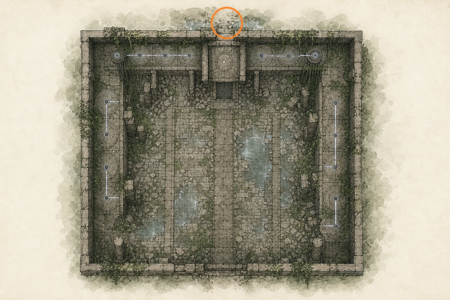 Location guide visual for Ancient Ruin #6, Timberdale Gorge Ruins in Crimson Desert