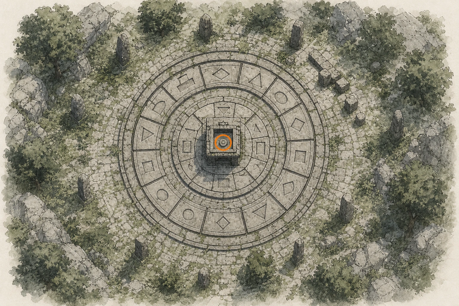 Location guide visual for Ancient Ruin #29, The Grey Forest Ruins in Crimson Desert