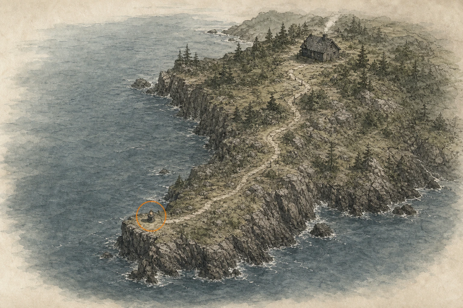 Location guide visual for Secret Place #34, Cape of Hope in Crimson Desert