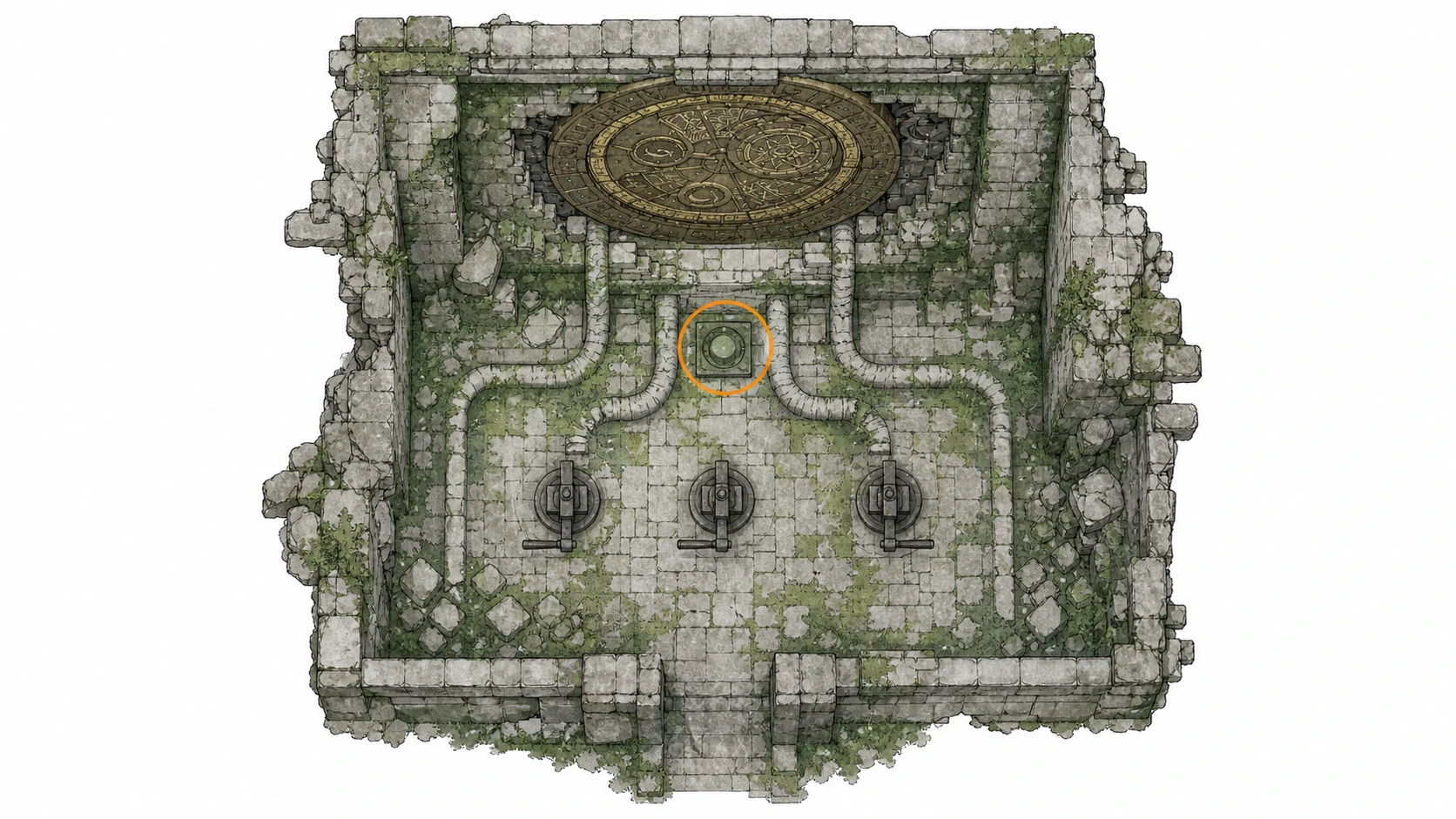 Location guide visual for Ancient Ruin #2, Trembling Woods Ruins in Crimson Desert