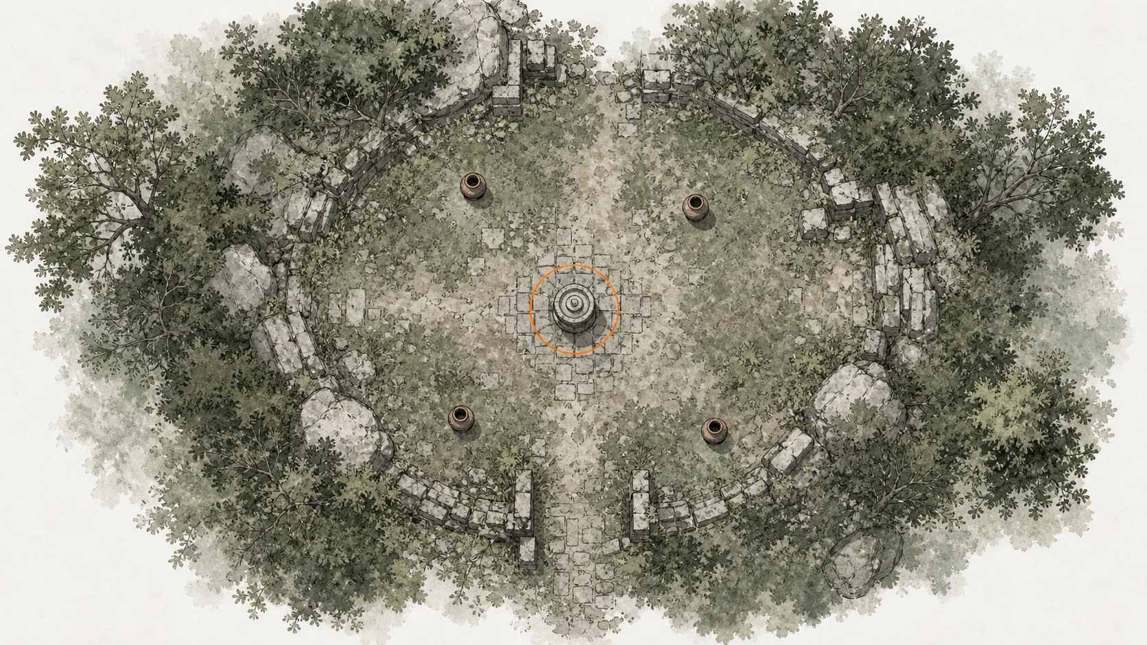Location guide visual for Ancient Ruin #20, Kingshield Mountains Ruins in Crimson Desert