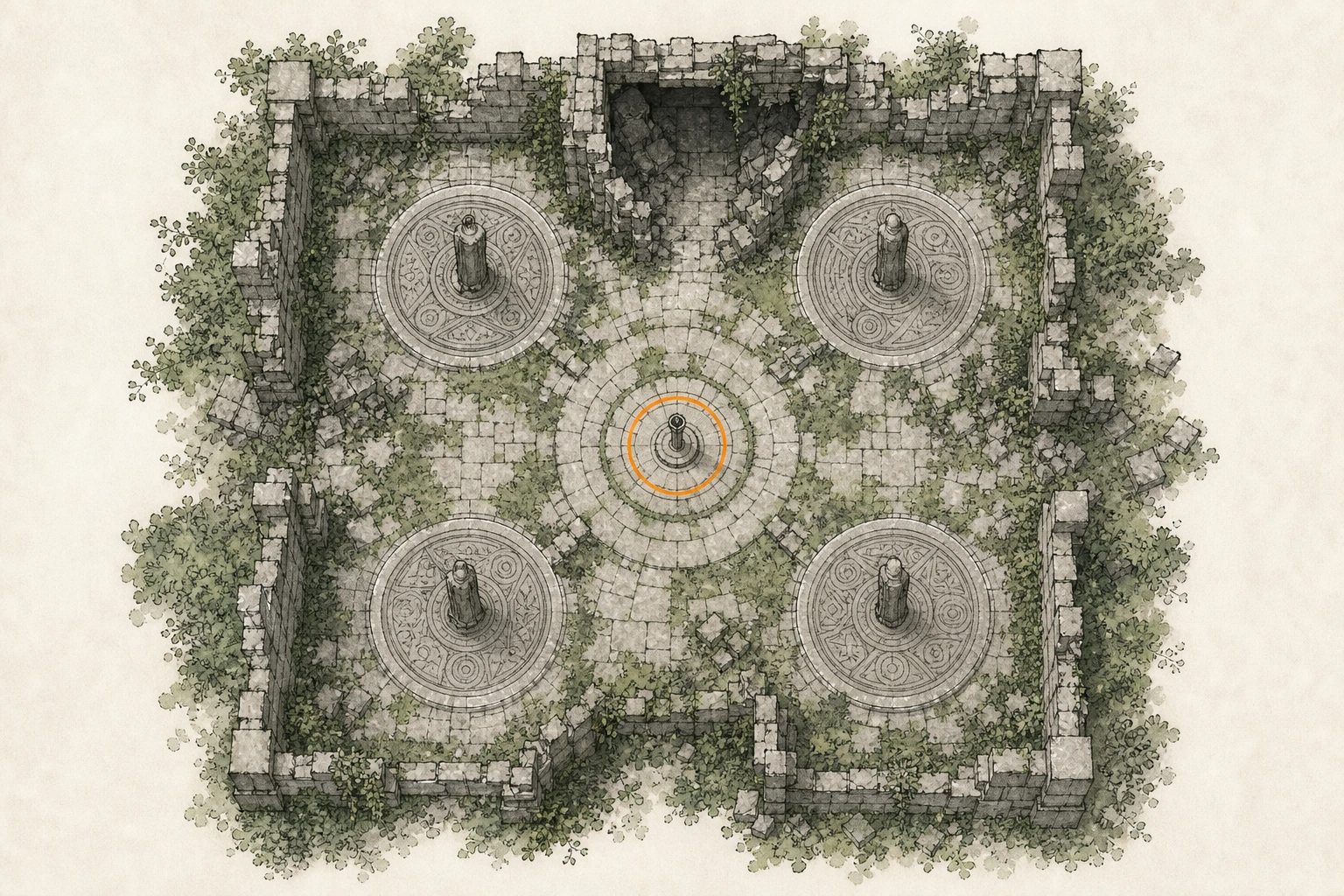 Location guide visual for Ancient Ruin #22, Golden Plains Ruins in Crimson Desert