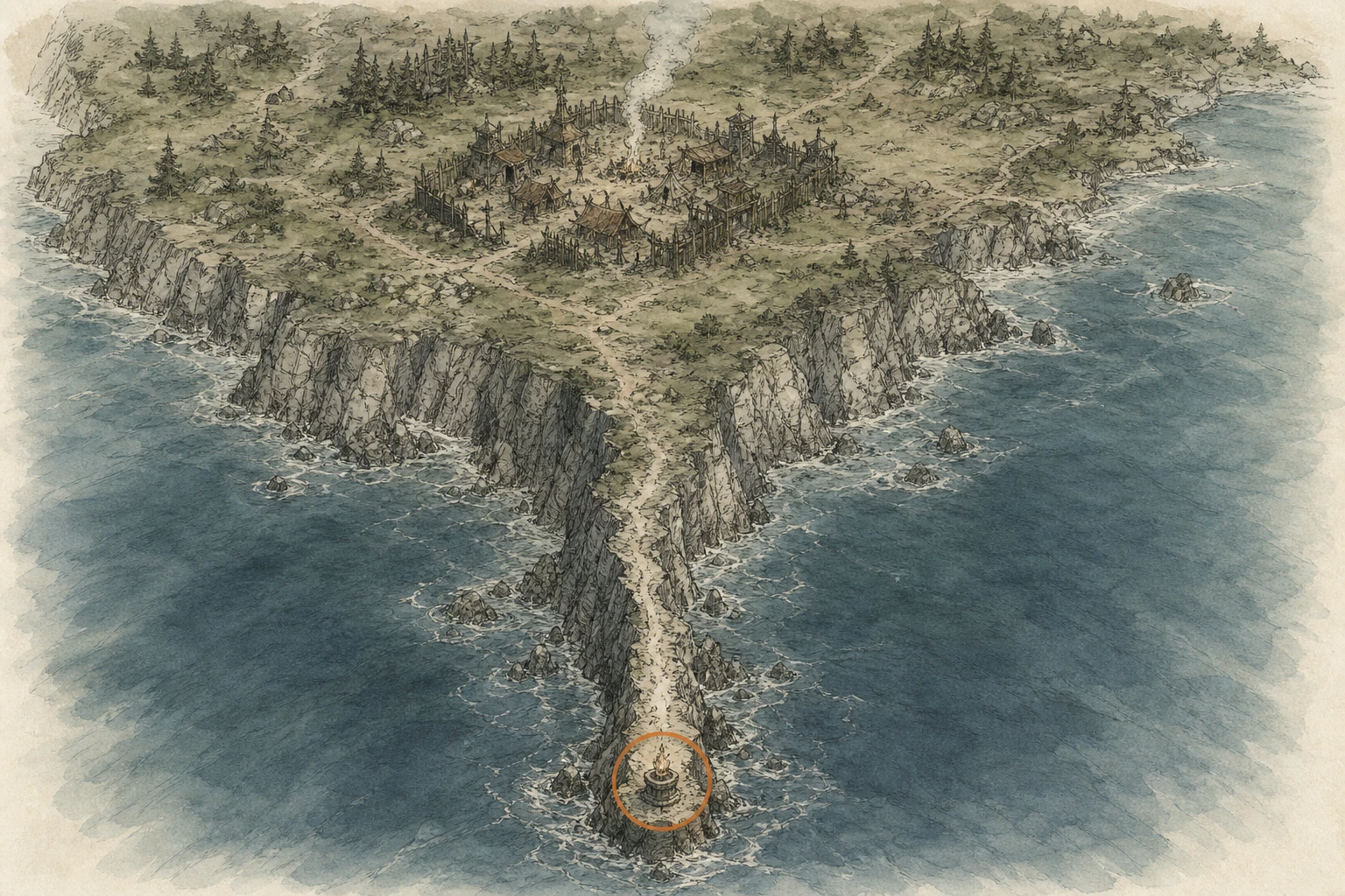 Location guide visual for Secret Place #23, Wrecked Dream in Crimson Desert