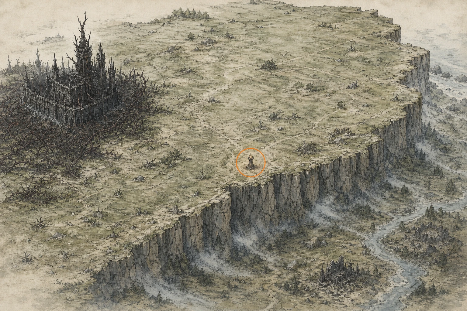 Location guide visual for Secret Place #24, Hill of Serenity in Crimson Desert