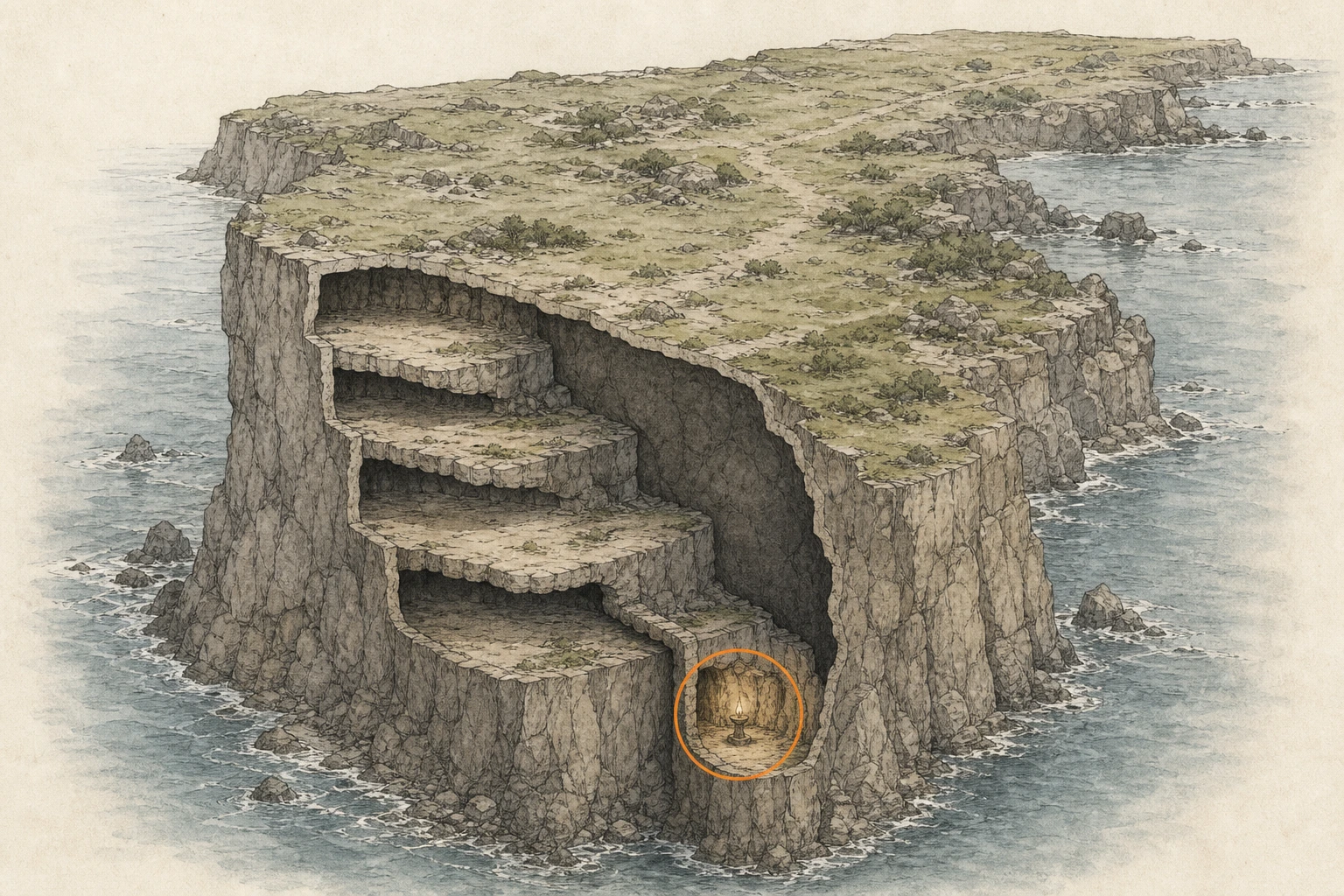 Location guide visual for Secret Place #26, Strange Rift in Crimson Desert