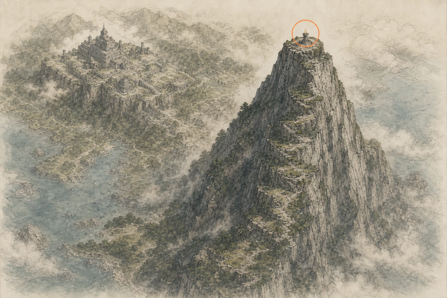 Location guide visual for Secret Place #27, Peak of Enlightenment in Crimson Desert