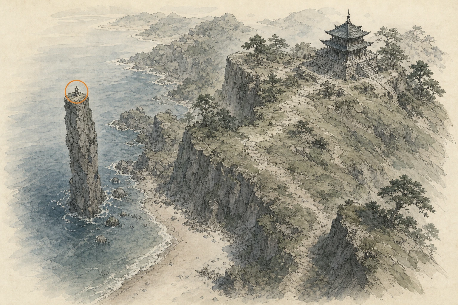 Location guide visual for Secret Place #30, Edge of Learning in Crimson Desert