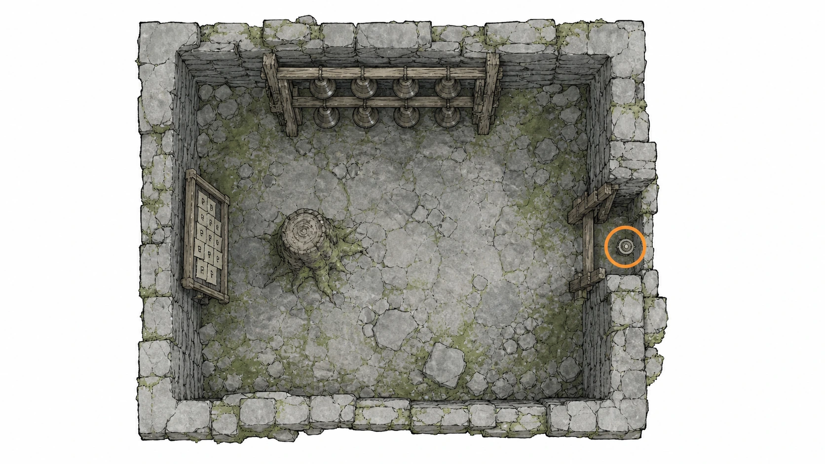 Location guide visual for Ancient Ruin #1, Steel Mountains Ruins in Crimson Desert
