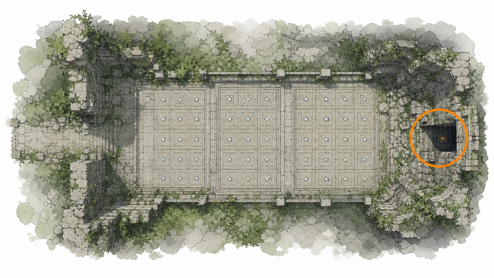 Location guide visual for Ancient Ruin #14, Precipice of Echoes Ruins in Crimson Desert