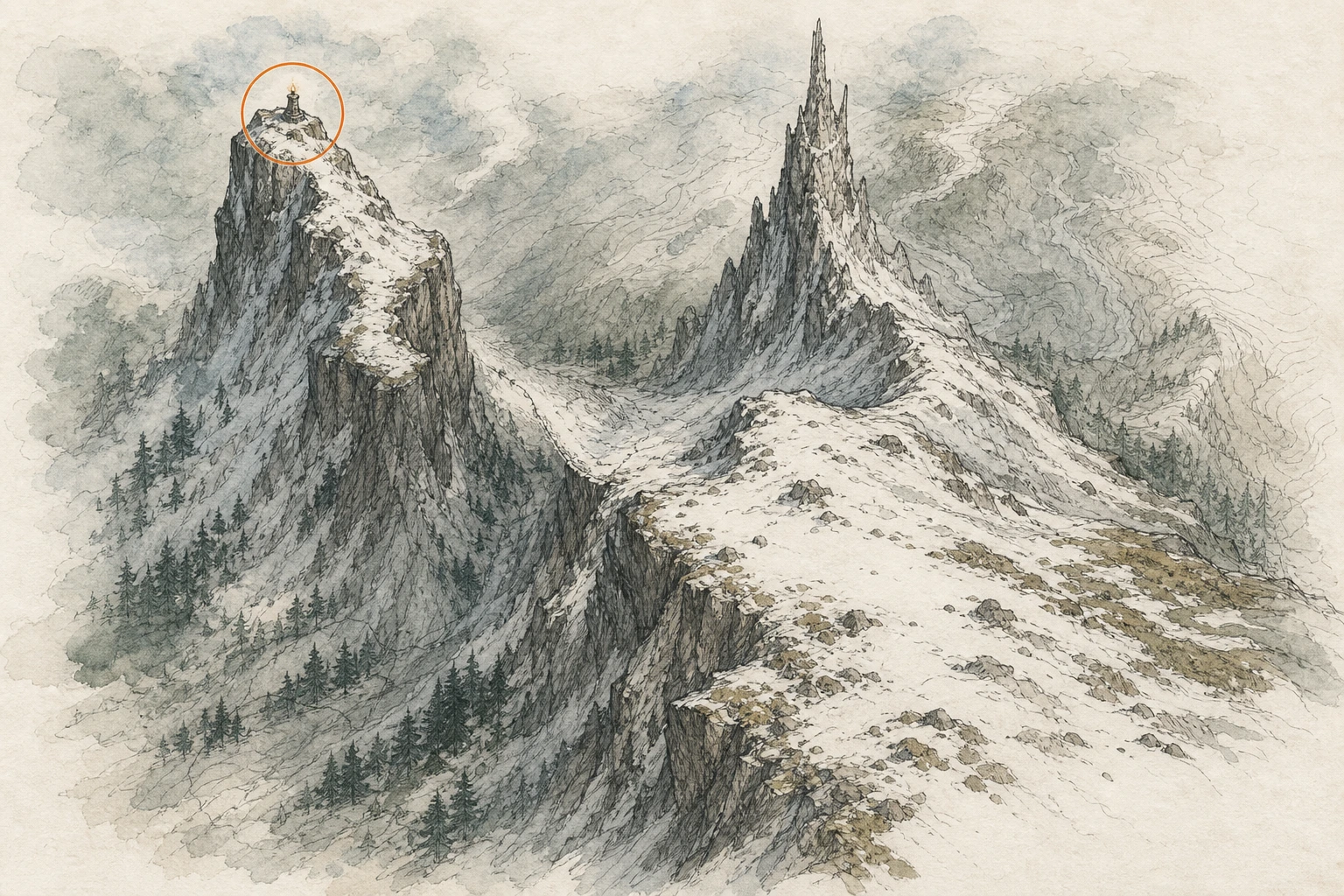 Location guide visual for Secret Place #1, Precipice of Silence in Crimson Desert