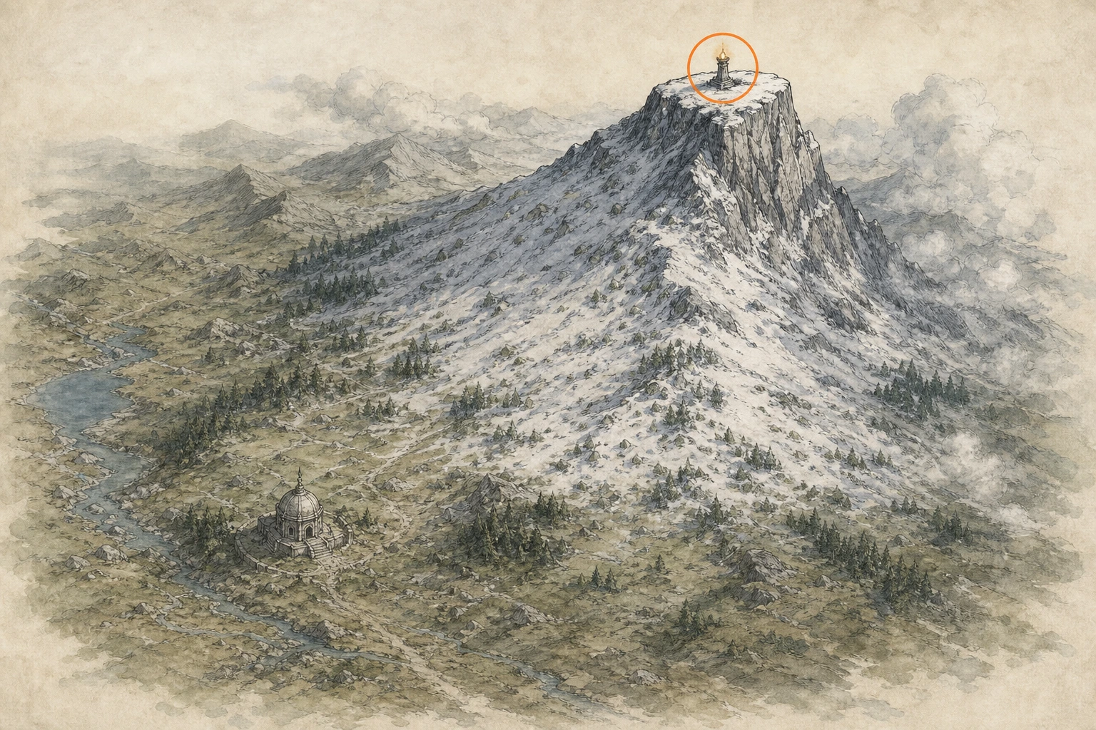 Location guide visual for Secret Place #8, Giant Hand of Everfrost in Crimson Desert