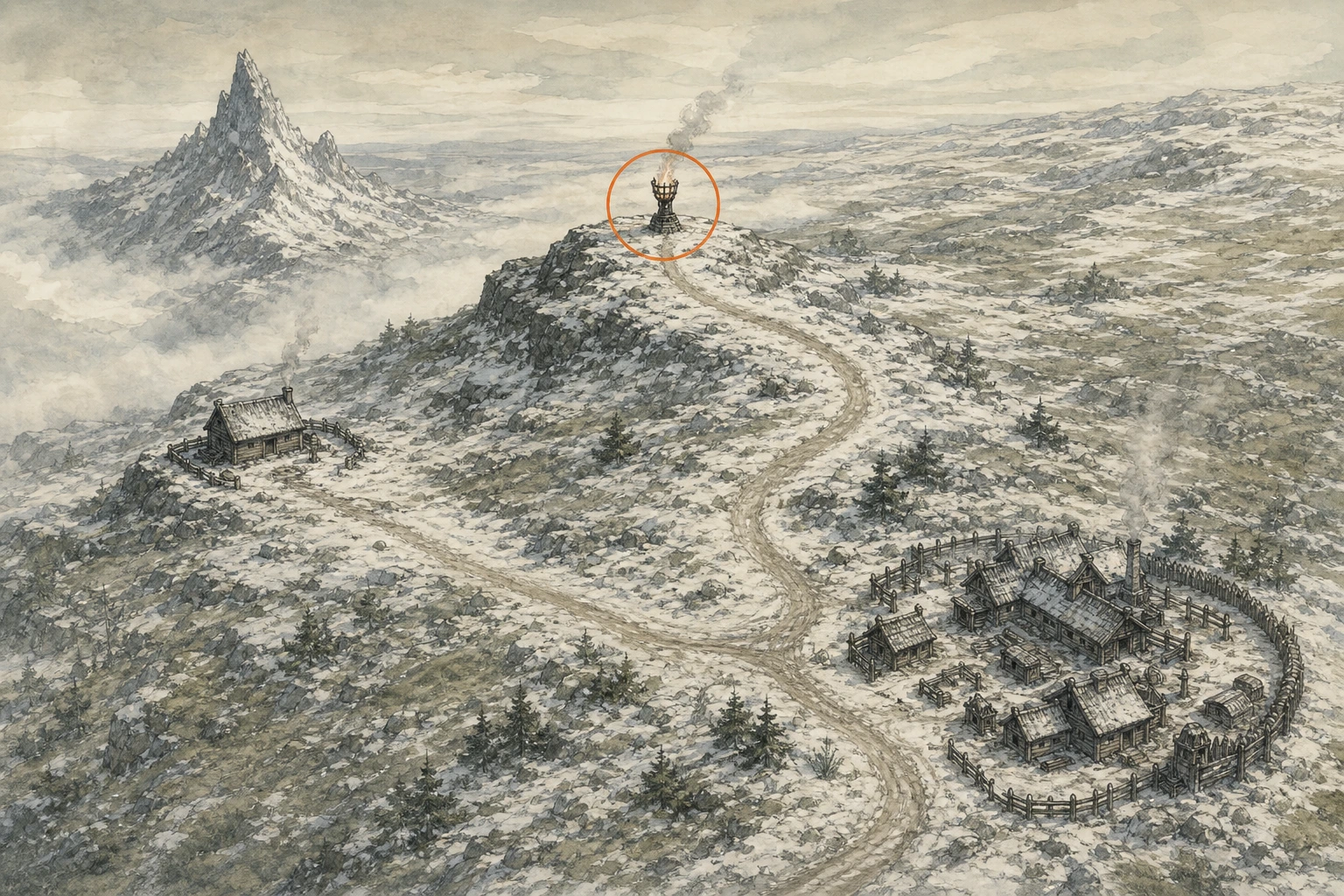 Location guide visual for Secret Place #20, Haven Past the Snowfall in Crimson Desert