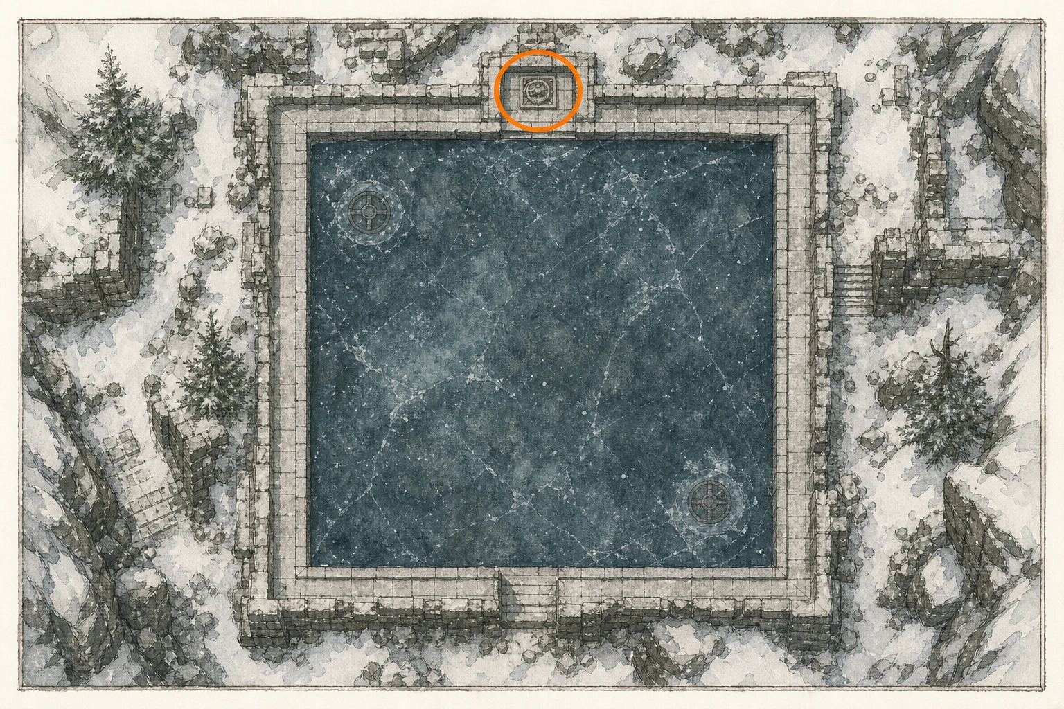 Location guide visual for Ancient Ruin #26, Silver Wolf Mountain Ruins in Crimson Desert