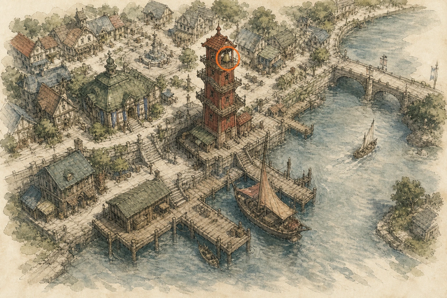 Location guide visual for Bell #8, Toll of Pailune in Crimson Desert