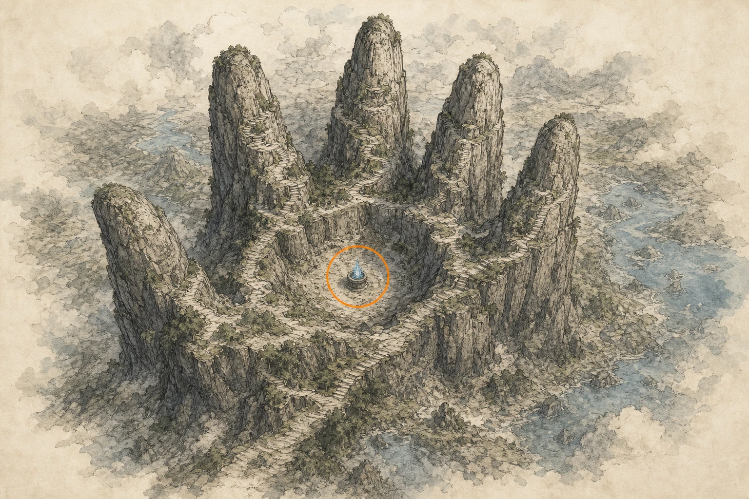Location guide visual for Secret Place #2, Giant Hand of Windy Hills in Crimson Desert