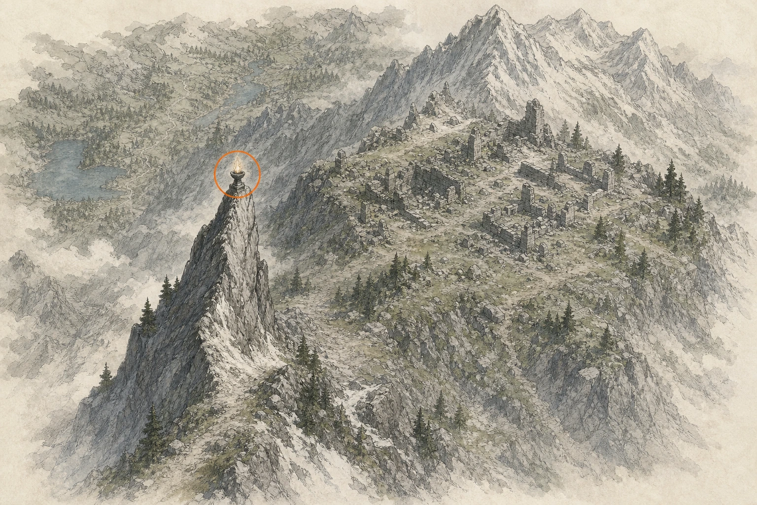 Location guide visual for Secret Place #51, The Wolf's Molar in Crimson Desert