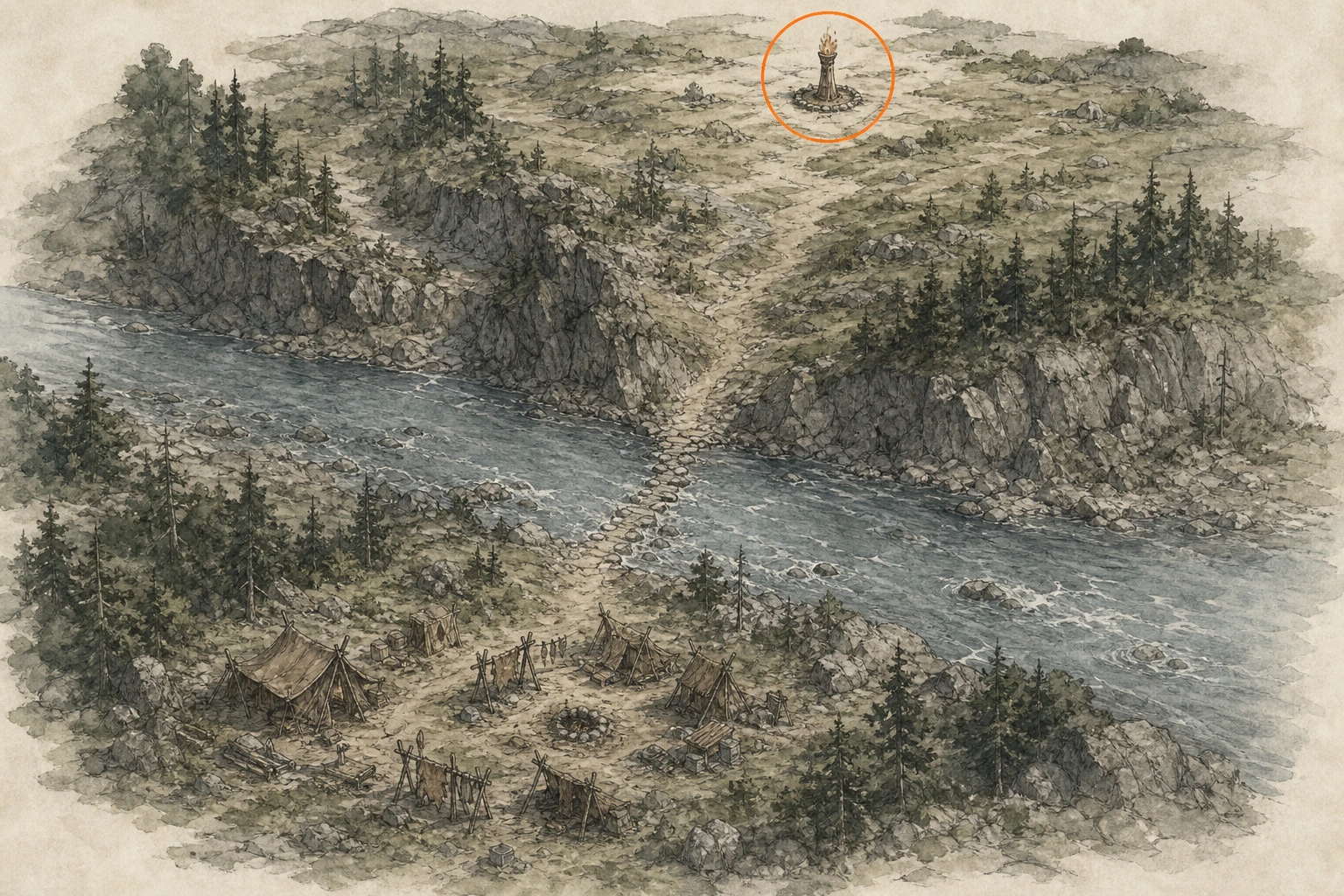 Location guide visual for Secret Place #53, Where the Stars Linger in Crimson Desert