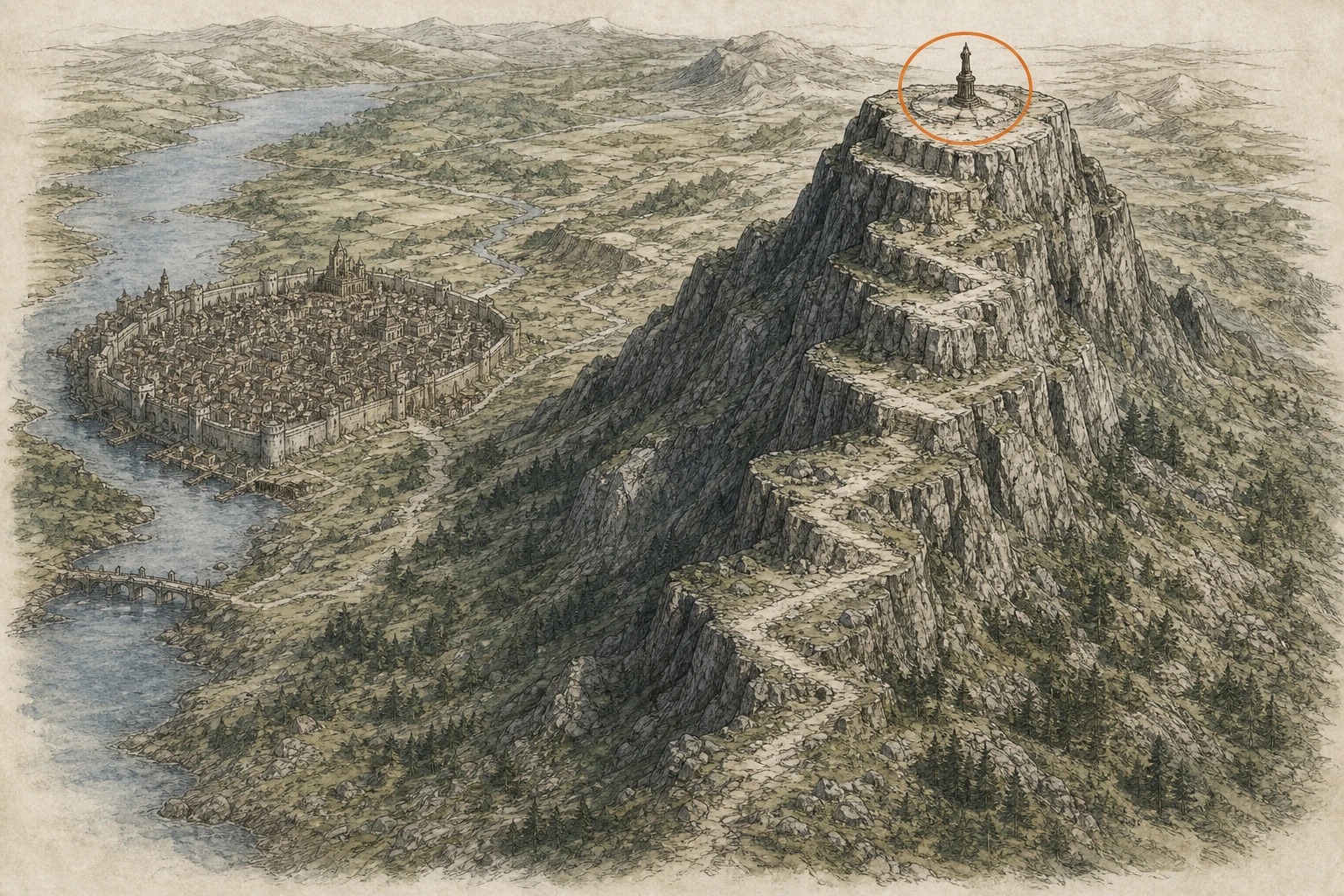 Location guide visual for Secret Place #54, Hill of Longing in Crimson Desert