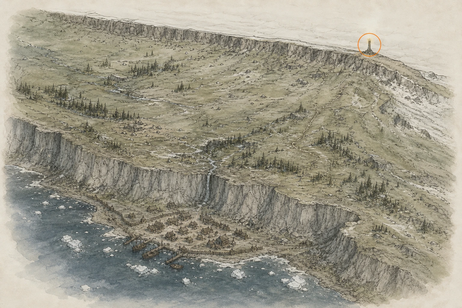 Location guide visual for Secret Place #49, Whitesand Cliff in Crimson Desert