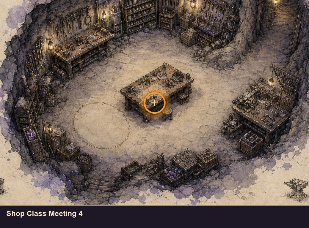 Location guide visual for Shop Class Meeting 4 in Marvel's Midnight Suns