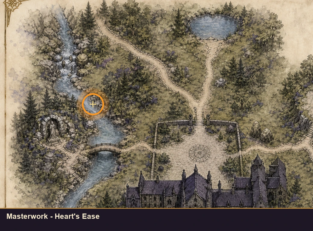 Location guide visual for Masterwork - Heart's Ease in Marvel's Midnight Suns