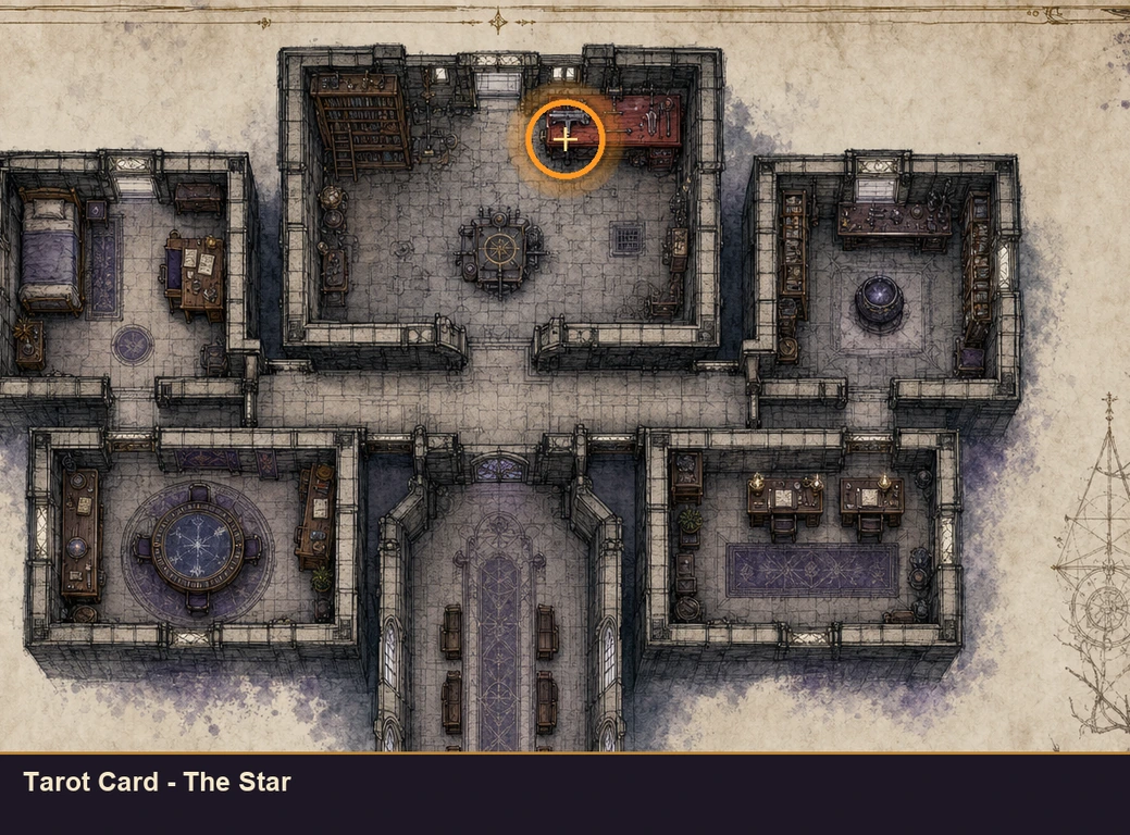 Location guide visual for Tarot Card - The Star in Marvel's Midnight Suns