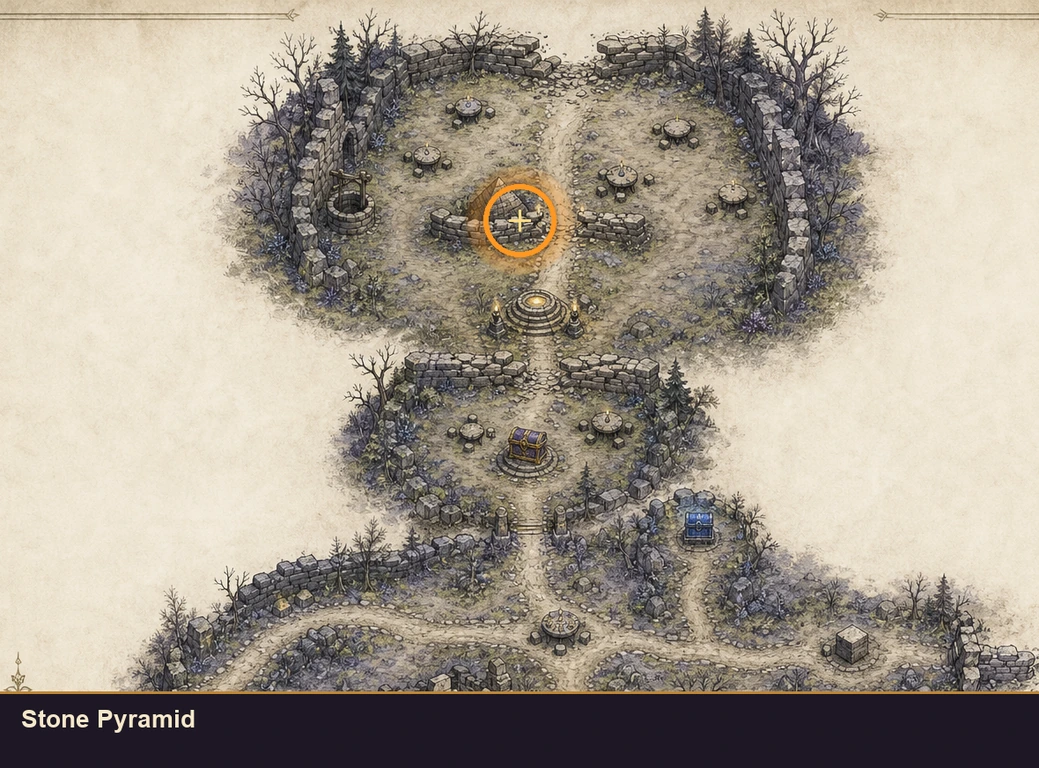 Location guide visual for Stone Pyramid in Marvel's Midnight Suns