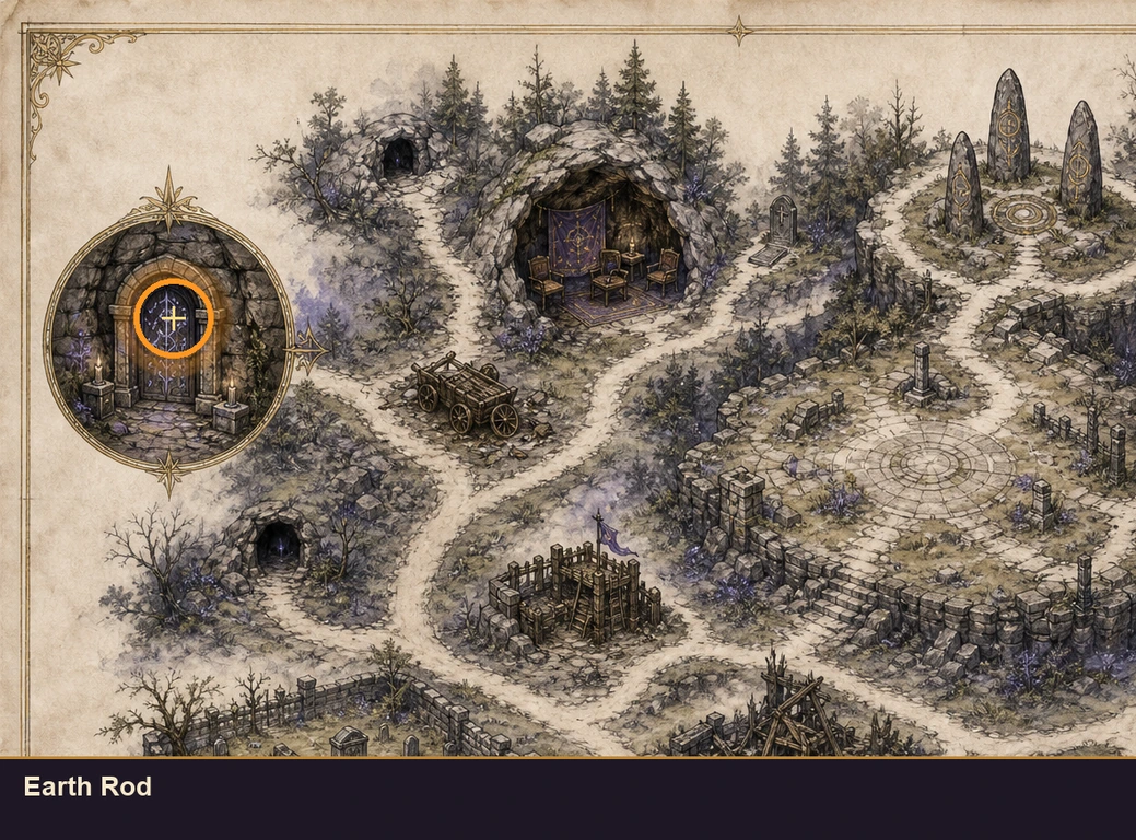 Location guide visual for Earth Rod in Marvel's Midnight Suns