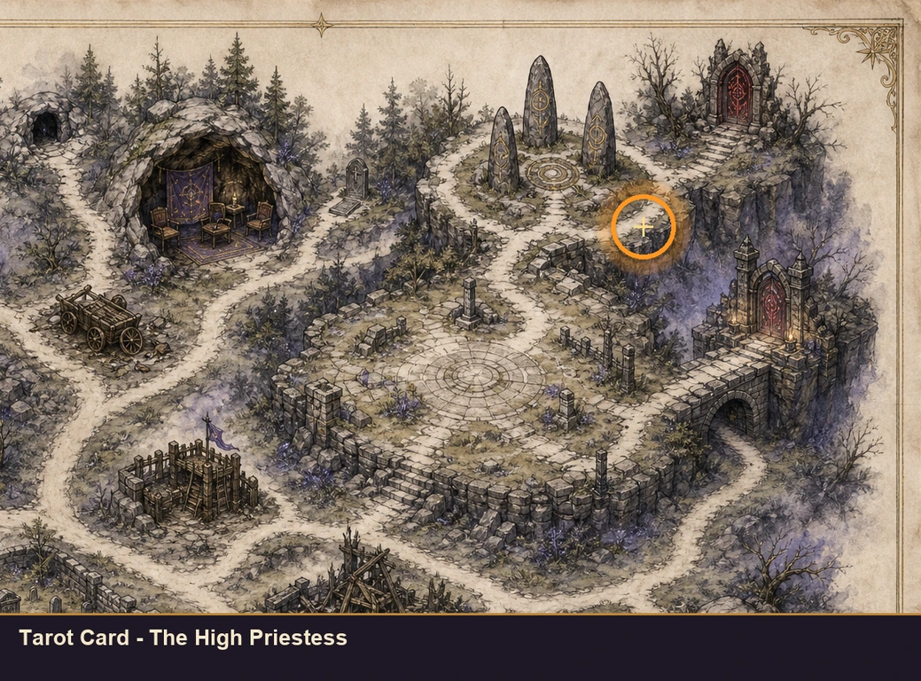 Location guide visual for Tarot Card - The High Priestess in Marvel's Midnight Suns