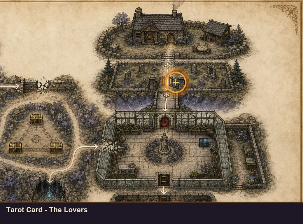 Location guide visual for Tarot Card - The Lovers in Marvel's Midnight Suns