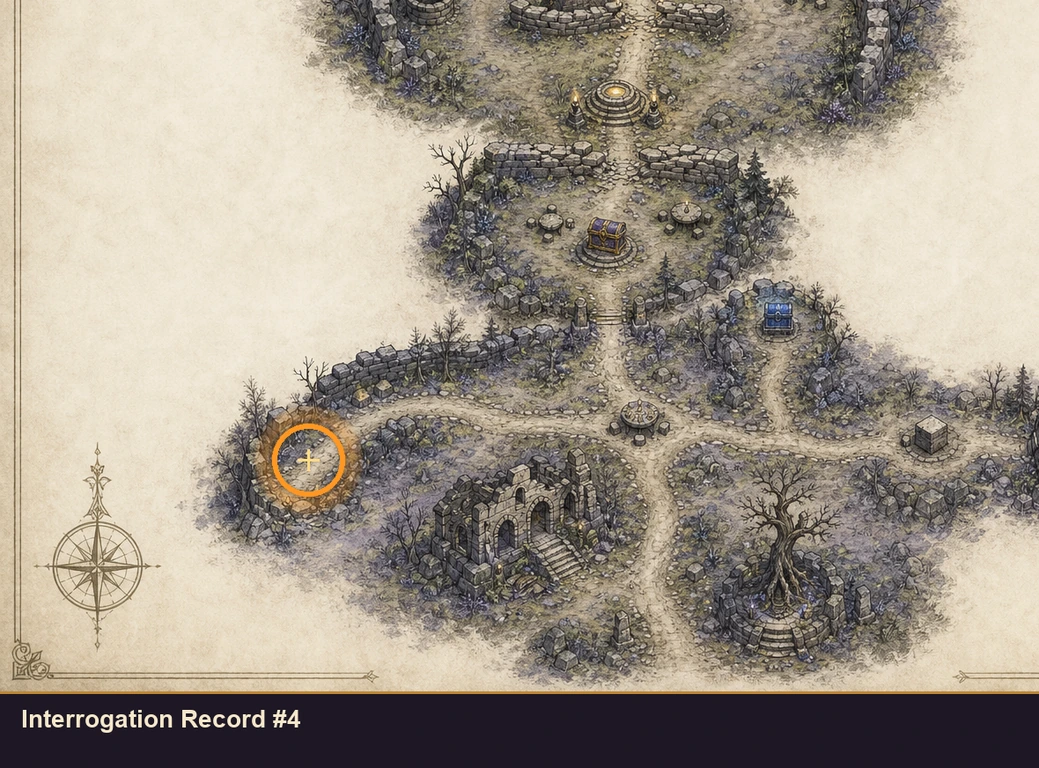 Location guide visual for Interrogation Record #4 in Marvel's Midnight Suns