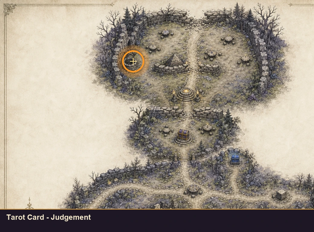 Location guide visual for Tarot Card - Judgement in Marvel's Midnight Suns