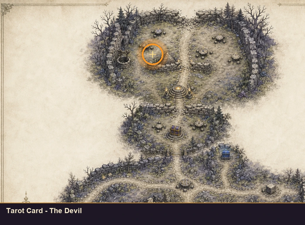 Location guide visual for Tarot Card - The Devil in Marvel's Midnight Suns
